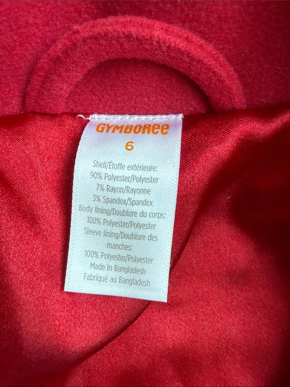 Gymboree Girls' Red Bow-Detail Pea Coat